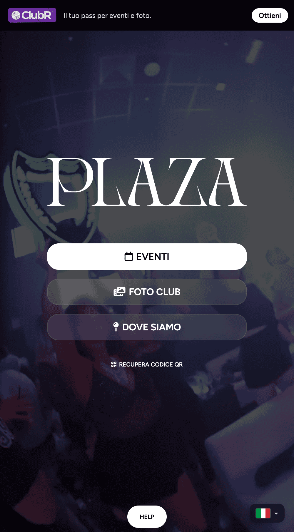 Plaza Disco — sito white-label ClubReservation